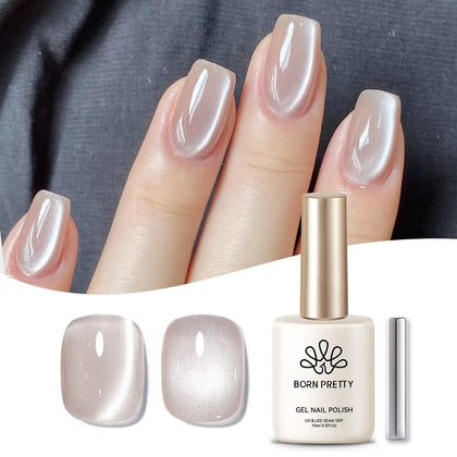 Born Pretty Cat Magnetic Eye Gel Nail Polish 15ml Nude Moonlight front view