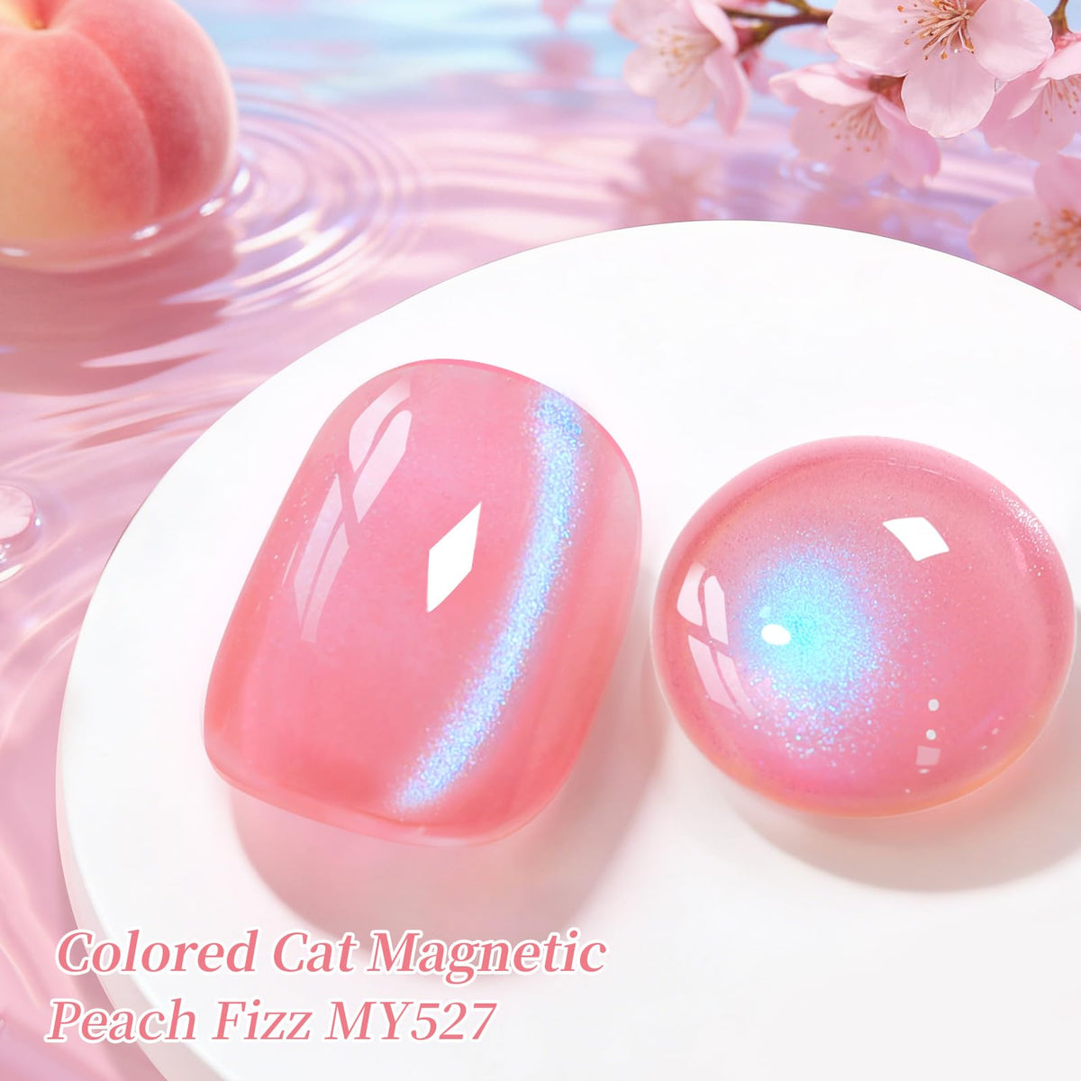 Born Pretty Cat Magnetic Eye Gel Nail Polish 15ml pink blue with UV lamp