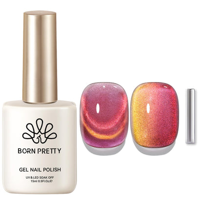 Born Pretty Cat Magnetic Eye Gel Nail Polish 15ml Rainbow Aurora front view