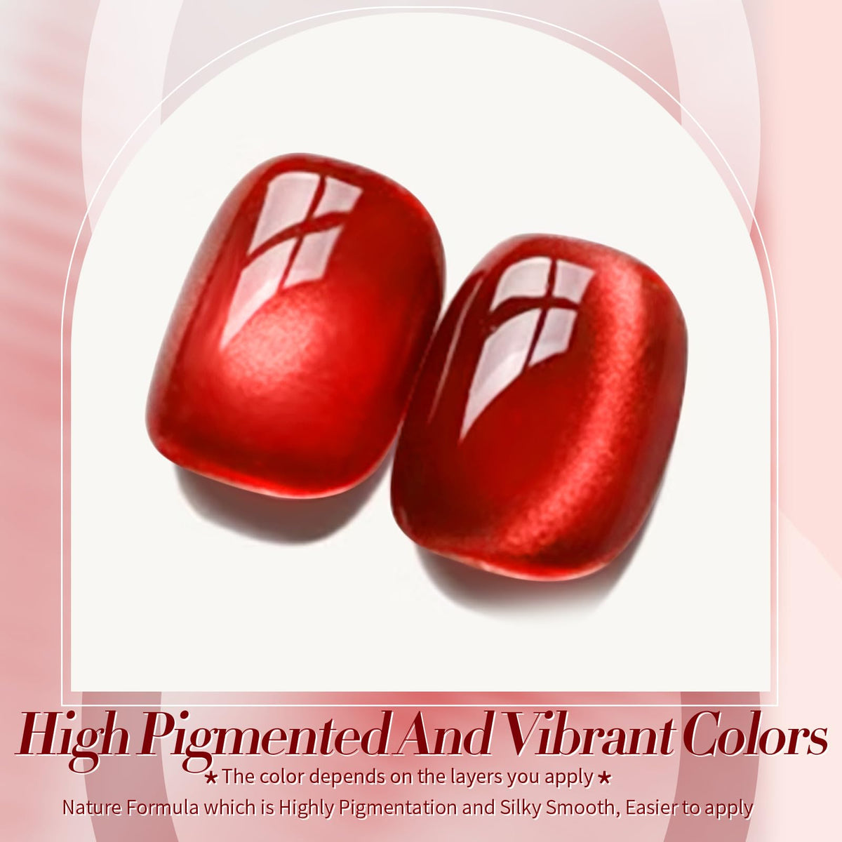 Born Pretty Cat Magnetic Eye Gel Nail Polish 15ml Red Jelly bottle side view