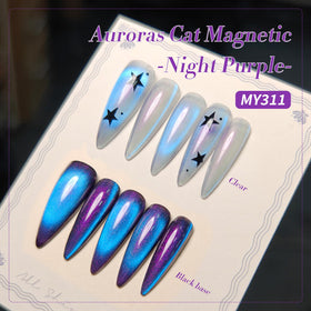 Born Pretty Cat Magnetic Eye Gel Nail Polish applied on nails
