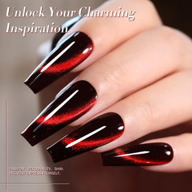 Born Pretty Cat Magnetic Eye Gel Nail Polish applied on nails