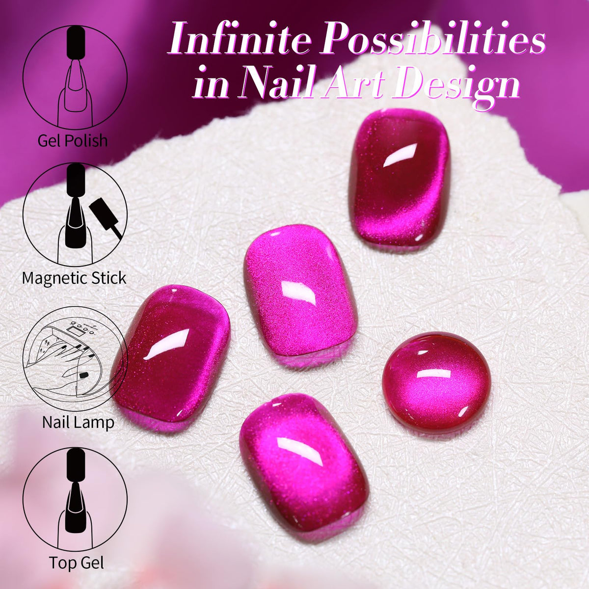 Born Pretty Cat Magnetic Eye Gel Nail Polish Dragon Fruit packaging