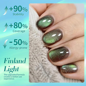 Born Pretty Cat Magnetic Eye Gel Nail Polish in Brown Green shade
