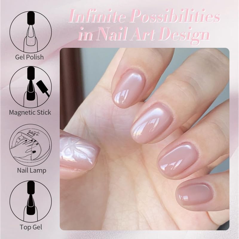 Born Pretty Cat Magnetic Eye Gel Nail Polish on a vanity table
