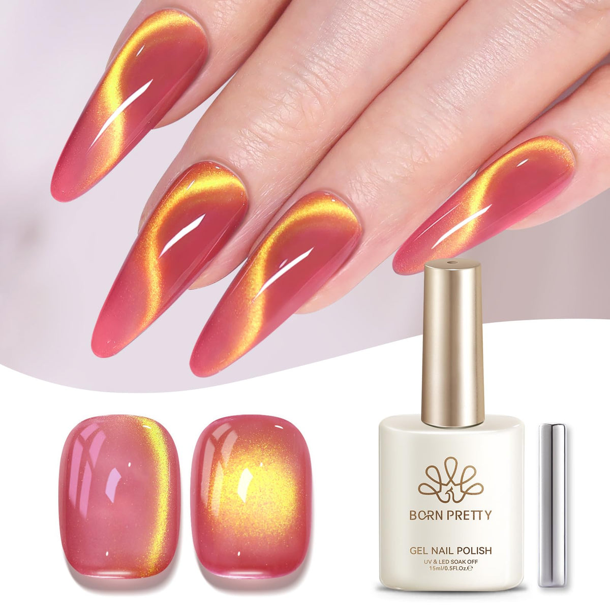 Born Pretty Cat Magnetic Eye Gel Nail Polish on display