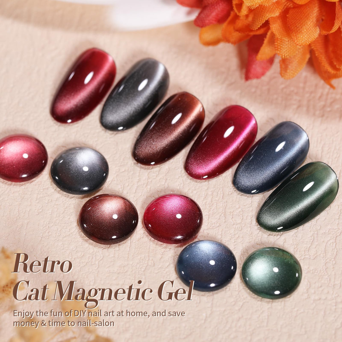 Born Pretty Cat Magnetic Eye Gel Nail Polish Set 7ml 6pcs packaging