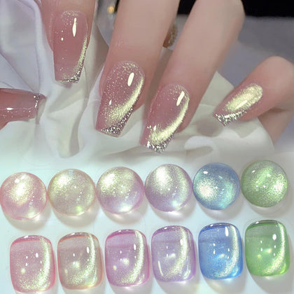 Born Pretty Cat Magnetic Eye Gel Nail Polish Set with 6 colours front view