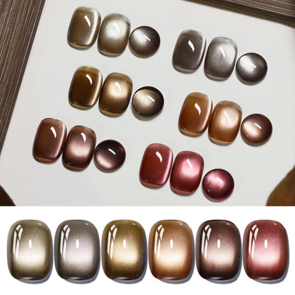 Born Pretty Cat Magnetic Eye Gel Nail Polish set with six bottles