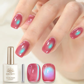 Born Pretty Cat Magnetic Eye Gel Polish 15ml pink green nail art design