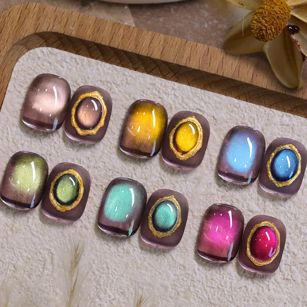 Born Pretty Cat Magnetic Eye Gel Polish Set with 6 bottles