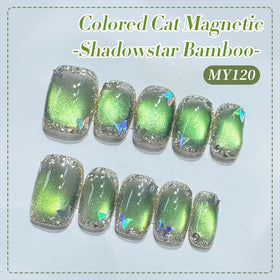 Born Pretty Cat Magnetic Gel Nail Polish 15ml green bottle side view