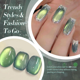 Born Pretty Cat Magnetic Gel Nail Polish 15ml green polish in packaging