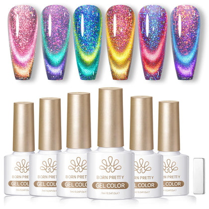 Born Pretty Cat Magnetic Gel Nail Polish Set 7ml bottles front view