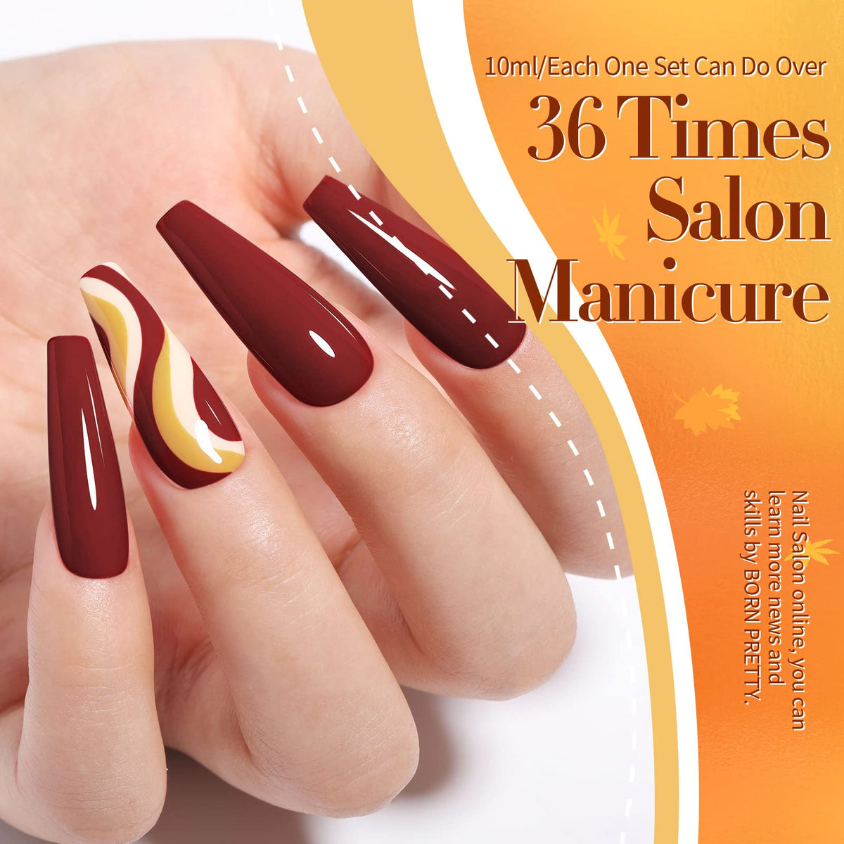 Born Pretty Gel Nail Polish in caramel orange shade