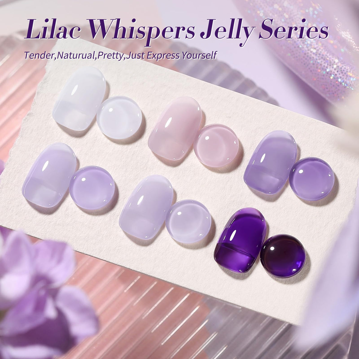 Born Pretty Gel Nail Polish in soft taro purple