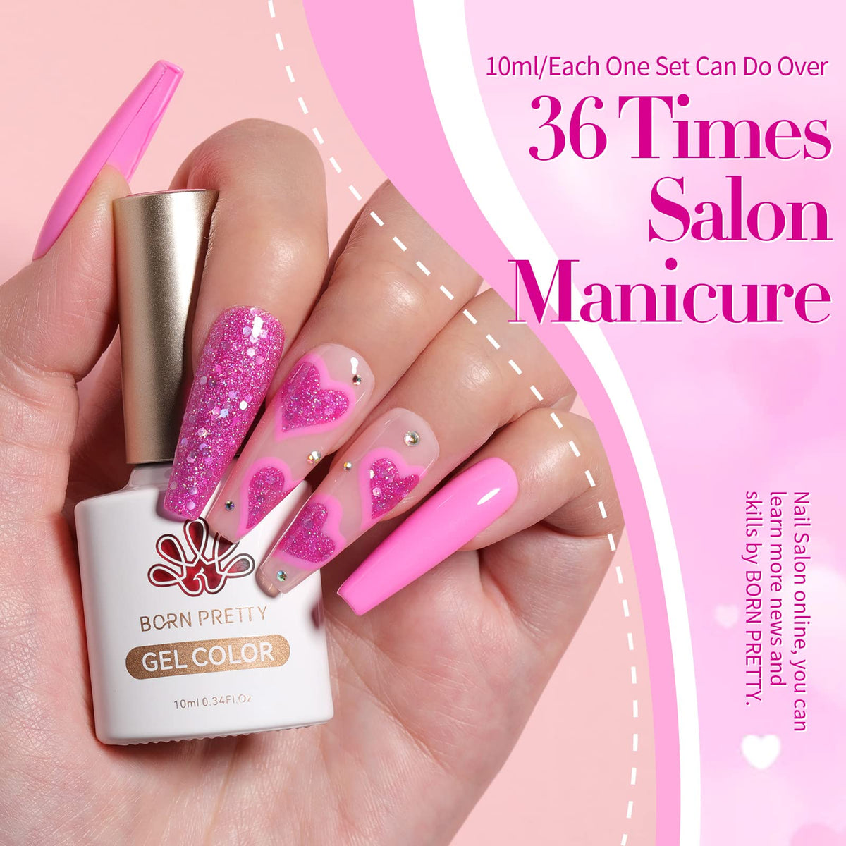 Born Pretty gel polish application on nails