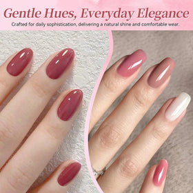 Born Pretty Gel Polish Set with pastel pink shades