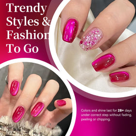 Born Pretty Hot Pink Cat Magnetic Eye Gel Nail Polish packaging