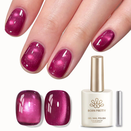 Born Pretty Hot Pink Cat Magnetic Gel Nail Polish 15ml front view