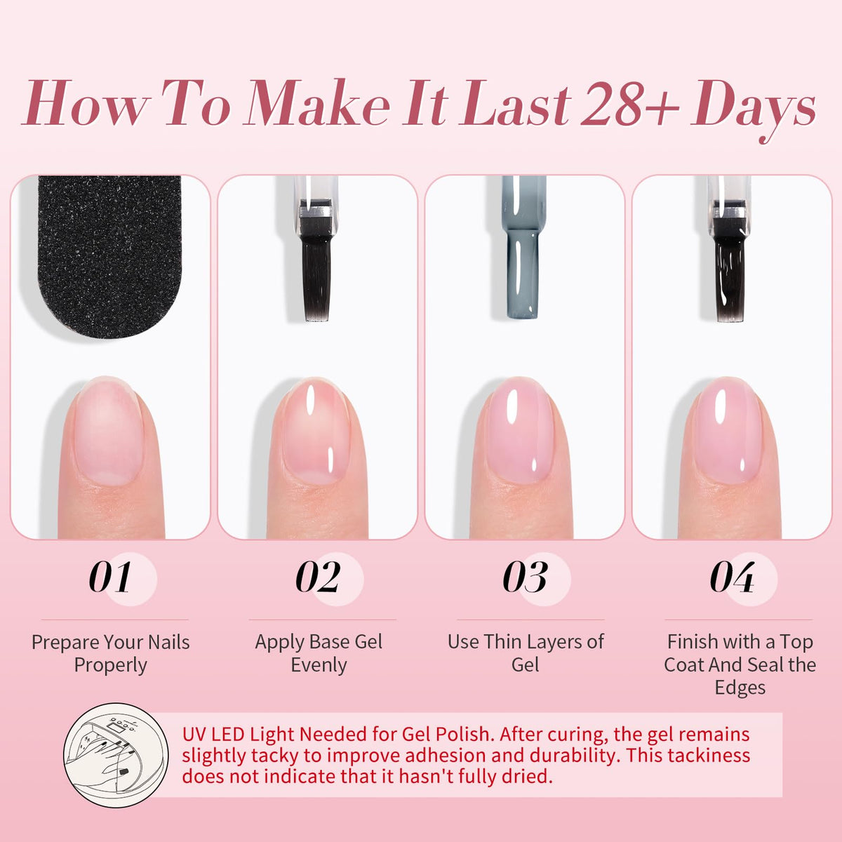 Born Pretty Jelly Gel Nail Polish Set with nail art tools