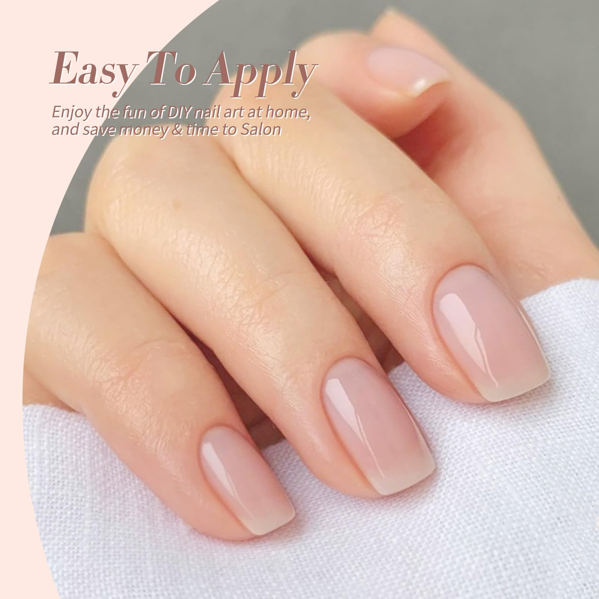 Born Pretty Jelly Nude Gel Nail Polish gentle nude pink bottle