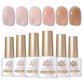 Born Pretty Jelly Nude Gel Nail Polish set packaging