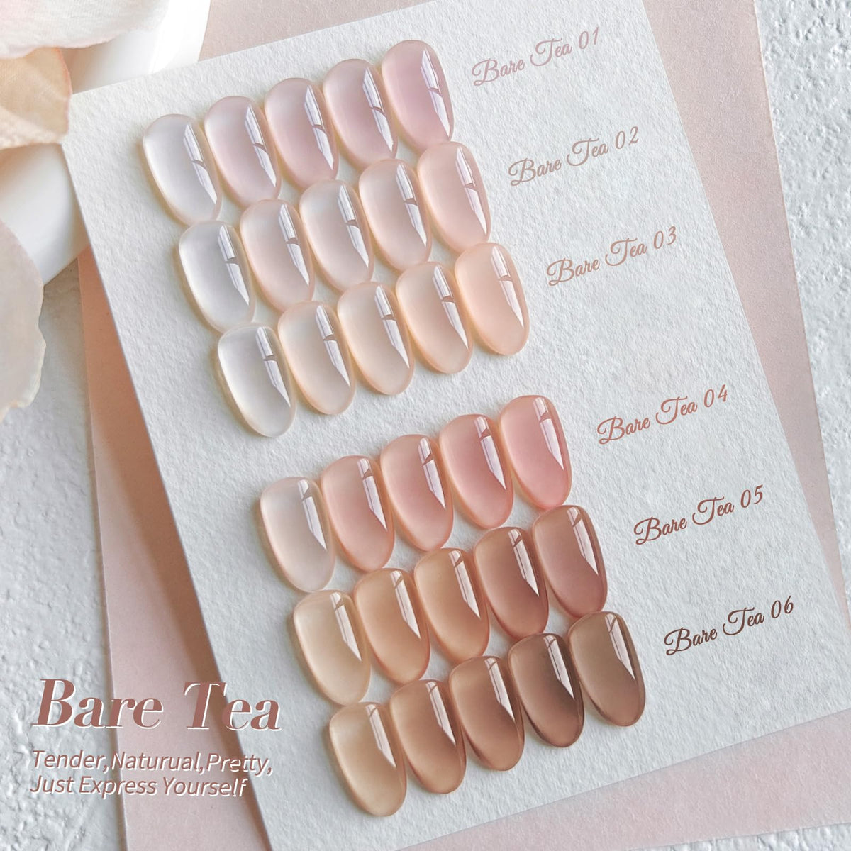 Born Pretty Jelly Nude Gel Nail Polish soft milk nude bottle