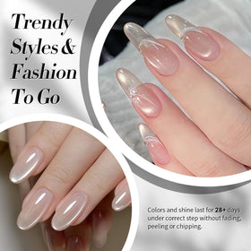 Born Pretty Magnetic Gel Nail Polish Flowing Light White in beautiful packaging