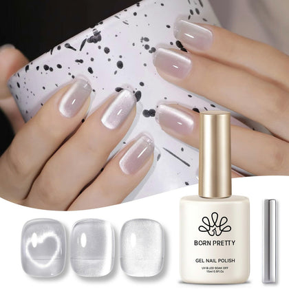 Born Pretty Magnetic Gel Nail Polish Moonlight White bottle front view