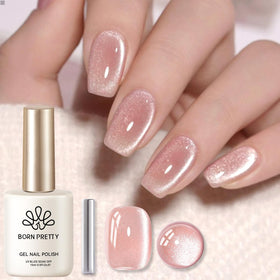 Born Pretty Magnetic Gel Nail Polish Pink Cat 15ML front view