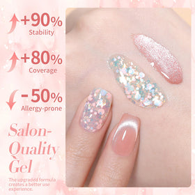 Born Pretty Magnetic Gel Nail Polish Pink Cat 15ML with application brush