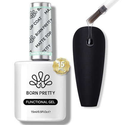 Born Pretty Matte Gel Top Coat 15ml front view
