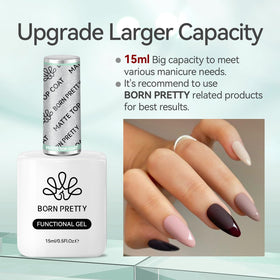 Born Pretty Matte Gel Top Coat with UV lamp