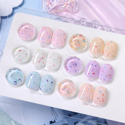 Born Pretty Milky Jelly Gel Nail Polish Set with six bottles