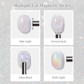 Born Pretty Milky White Cat Magnetic Eye Gel Nail Polish in nail art setup