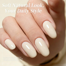 Born Pretty milky white gel nail polish bottle front view