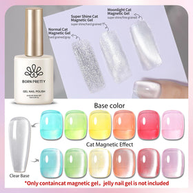 Born Pretty Moonlight White gel polish applied on nails