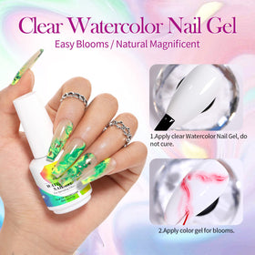 Born Pretty Nail Blooming Gel 15ml application on nails