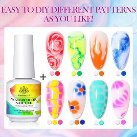 Born Pretty Nail Blooming Gel 15ml clear bottle back view