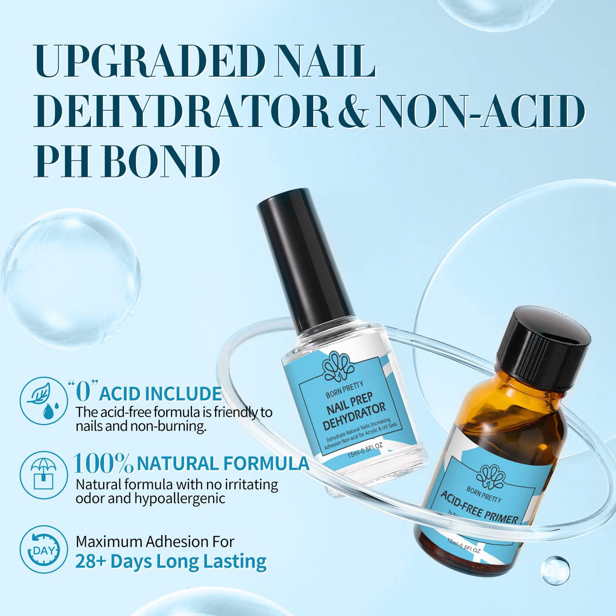 Born Pretty Nail Dehydrate and Primer 15ml back view