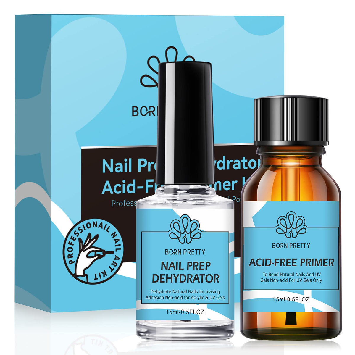 Born Pretty Nail Dehydrate and Primer 15ml front view