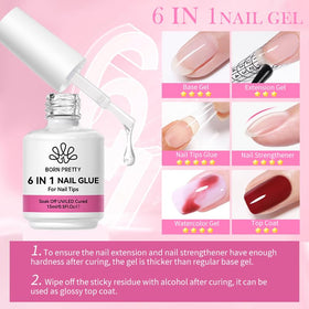Born Pretty Nail Glue Gel 15ML with built-in brush