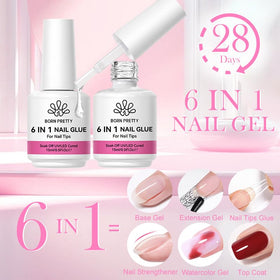 Born Pretty Nail Glue Gel applied on nails