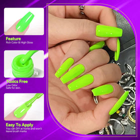 Born Pretty Neon Gel Nail Polish bottles arranged neatly