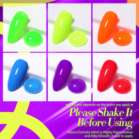 Born Pretty Neon Gel Nail Polish Set packaging display