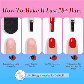 Born Pretty Neon Gel Nail Polish set packaging with all colours