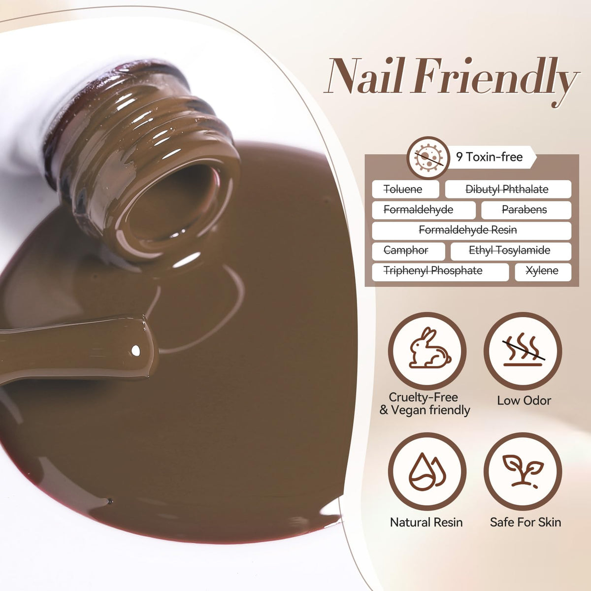 Born Pretty Nude Gel Nail Polish in a beauty setup