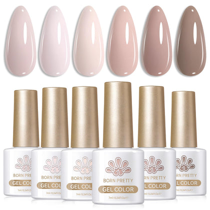 Born Pretty Nude Pink Gel Nail Polish front view
