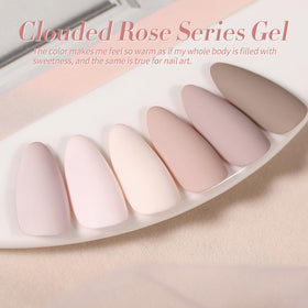 Born Pretty Nude Pink Gel Nail Polish swatch on a nail